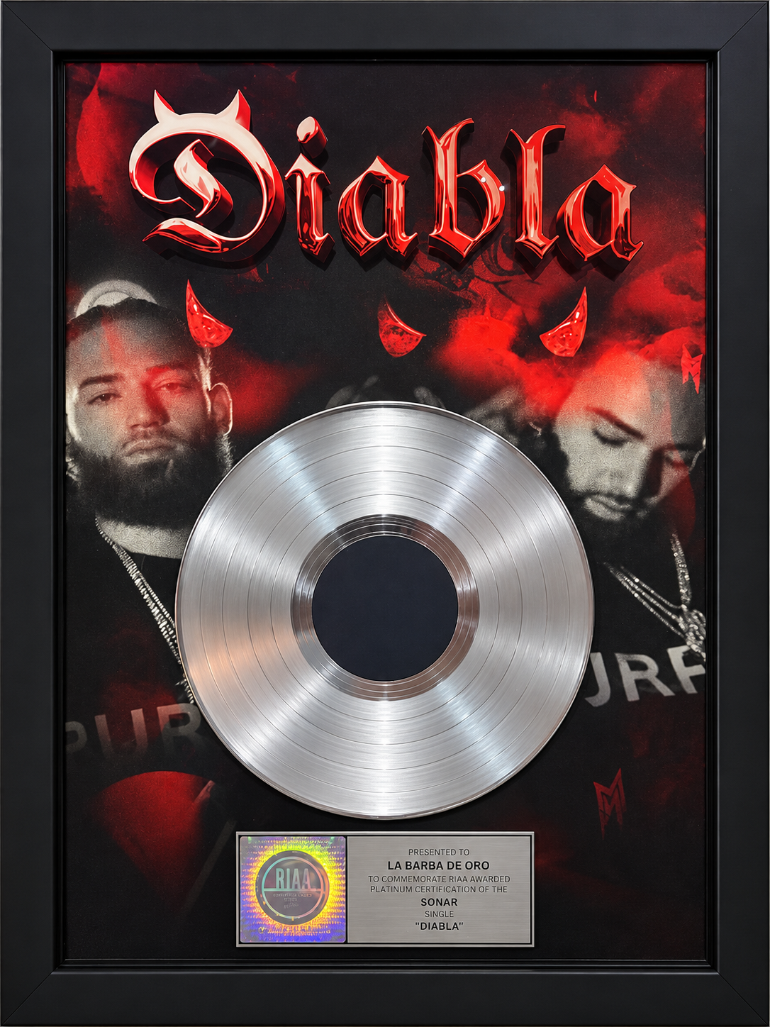 Diabla platinum plaque